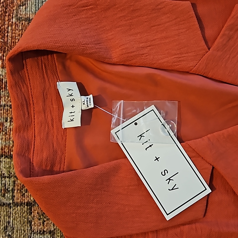 Coral short jumpsuit (great for Easter! - Picture 2 of 4